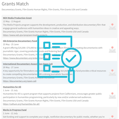 Film Grants Match Results